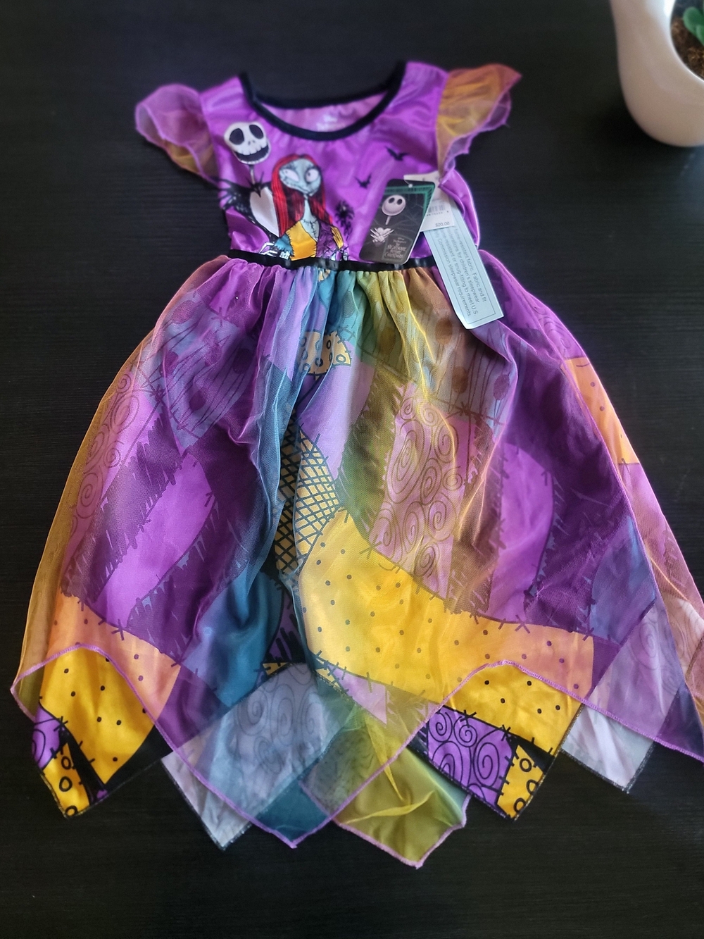 Disney Girls' Nightmare Before Christmas Fantasy NightGown - Purple XS(4/5)